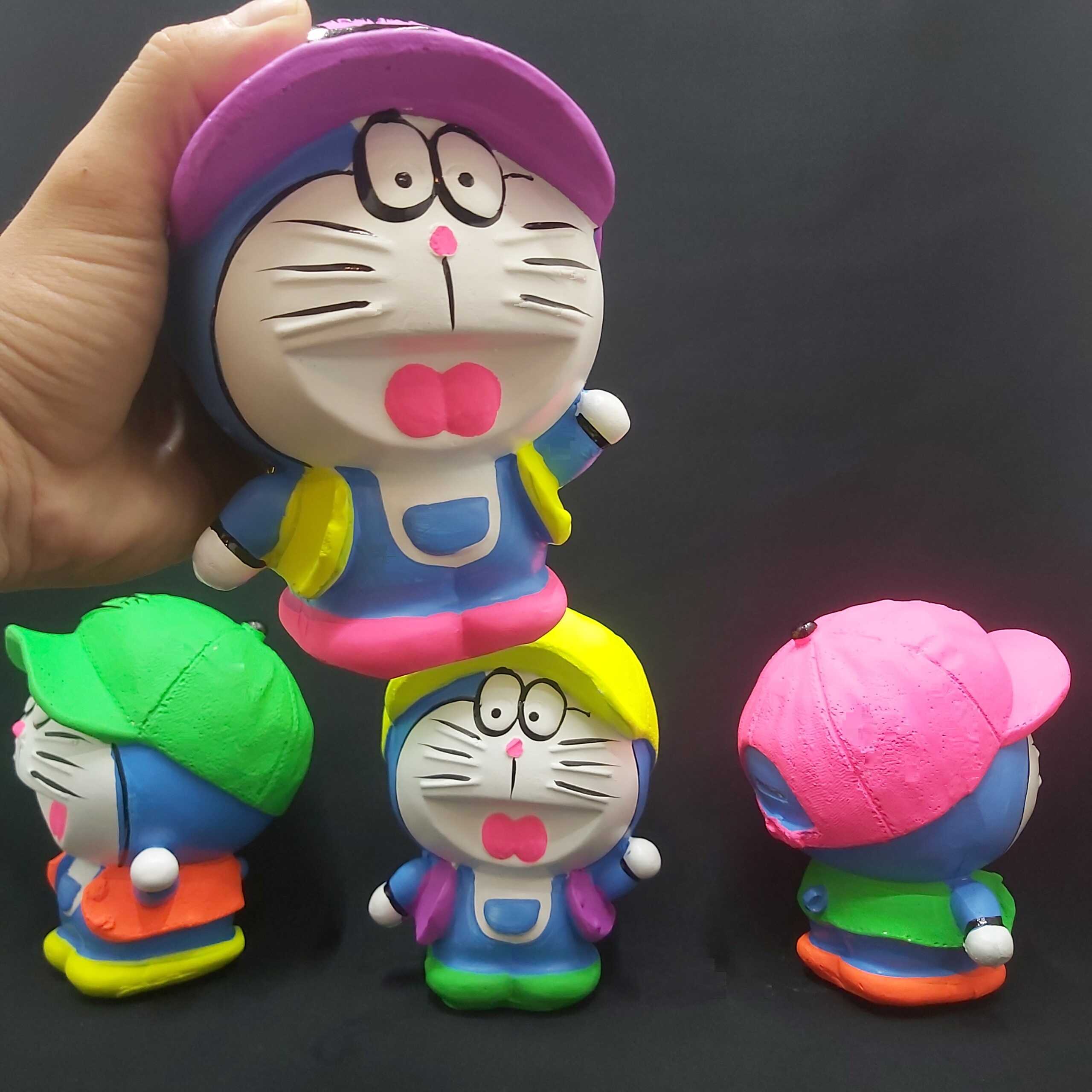 Ống heo tiết kiệm tiền nhỏ mẫu DORAEMON Đội Nón cực HOT – heo đất làm quà tặng sinh nhật được trẻ em yêu thích