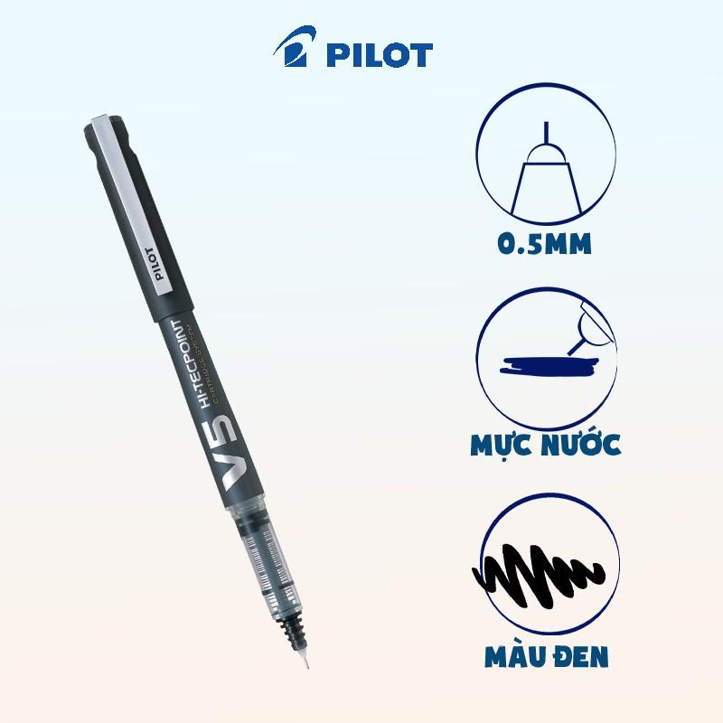 Bút mực nước Pilot Hi-tech V5 Cartridge System mực Xanh, đỏ, đen BXC-V5-L-BGD