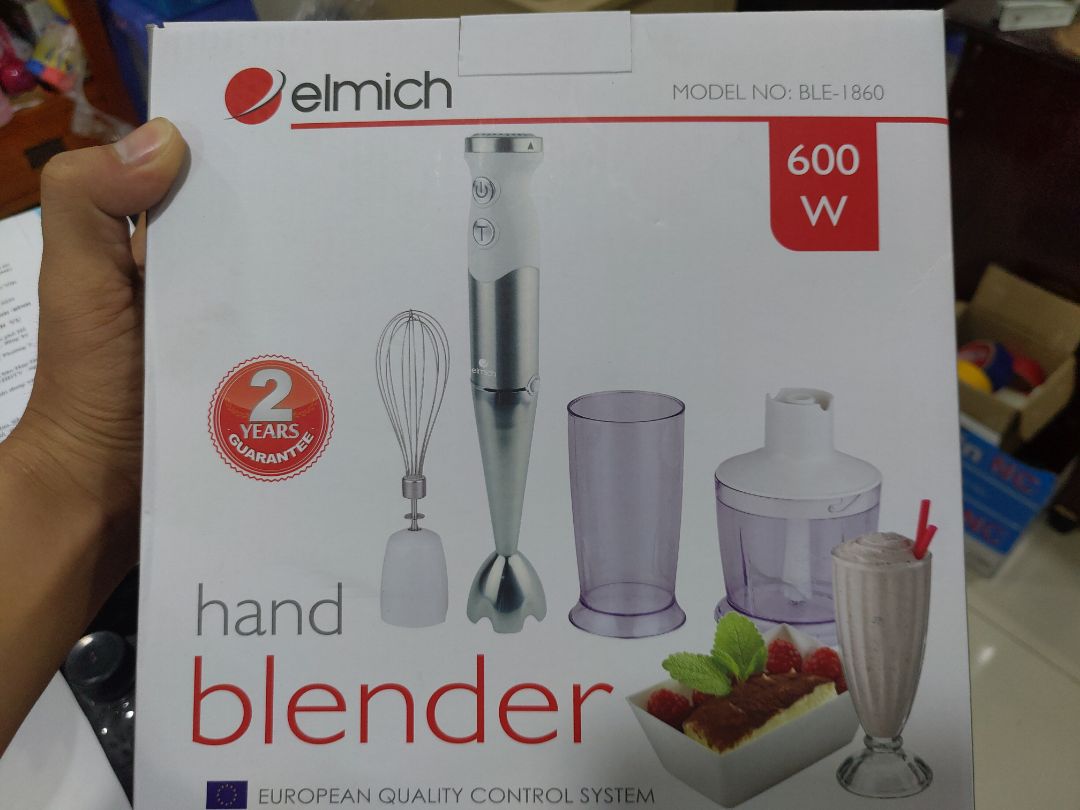 Máy xay sinh tố cầm tay Hand Blender Elmich BLE-1860 công suất 600W xay đá nhuyễn xuất xứ Cộng hoà Séc - Hàng chính hãng