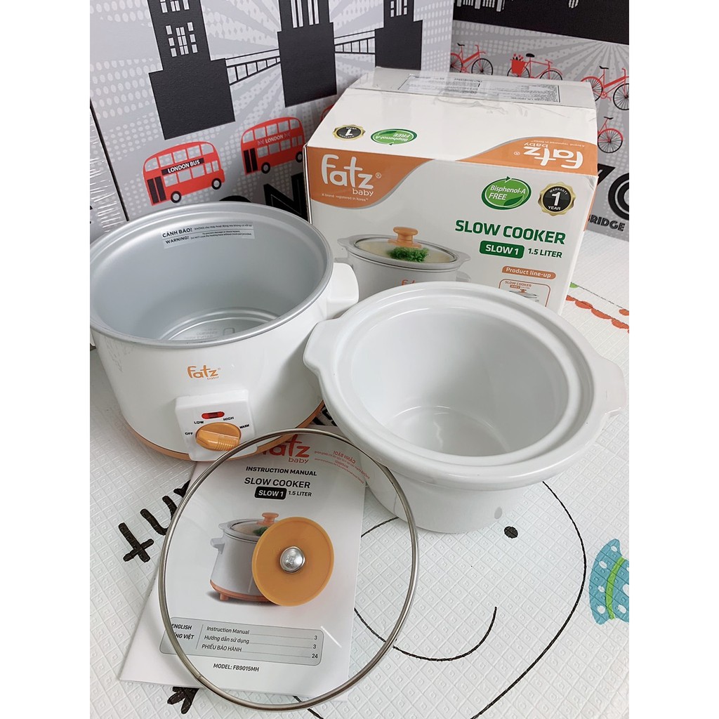 Lòng Sứ Thay Thế Lòng Nồi Nấu Chậm FATZ BABY FB9015MH Cho Mẹ Và Bé, Dung Tích 1.5L - Hàng Chính Hãng