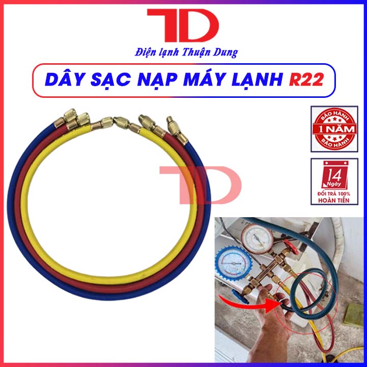 Bộ 3 sợi dây sạc nạp gas máy lạnh R22