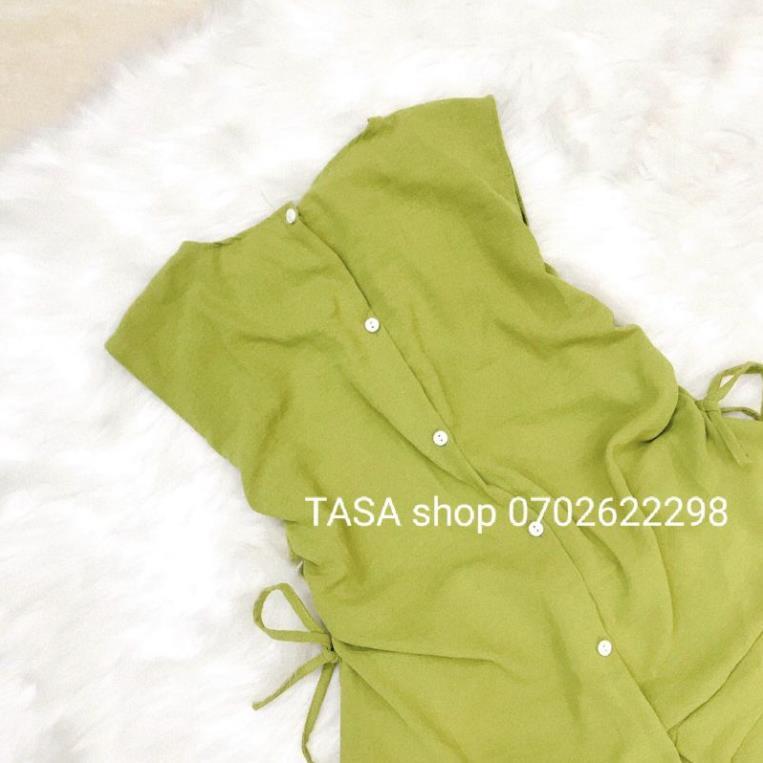 TBL-Set bộ đùi rút dây siêu đẹp, tay sát cánh đũi nhăn thời trang nữ dạo phố, dự tiệc (xanh lá, nude, trắng