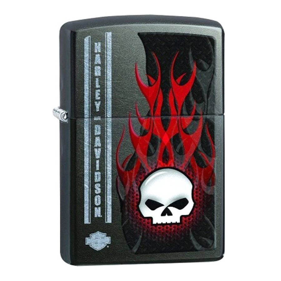 Bật Lửa Zippo 28618 Harley Davidson Skull Fire