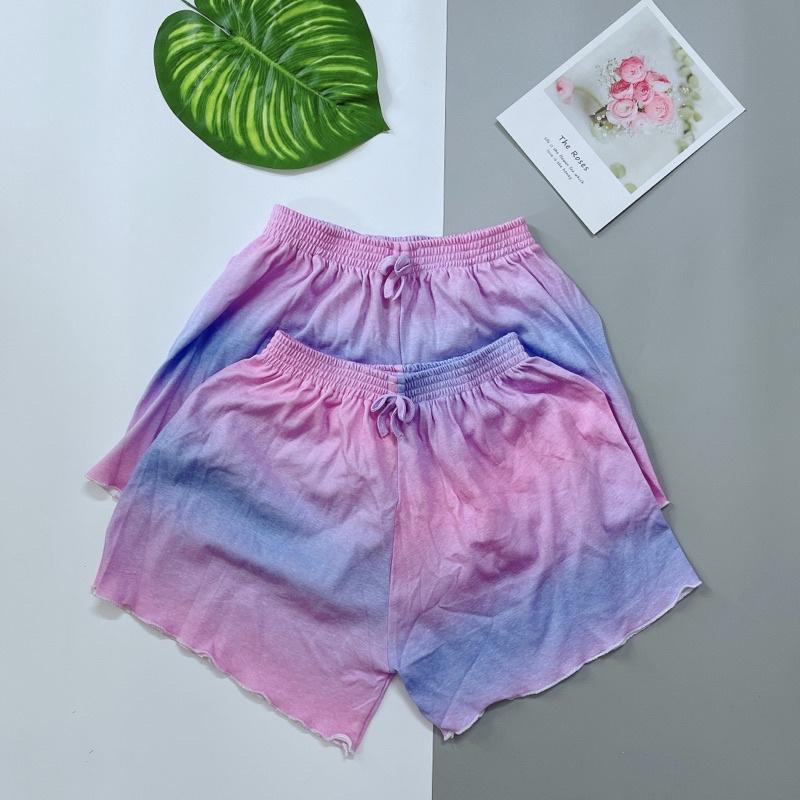 Quần đùi mặc nhà, quần váy ống rộng thun cotton chất mát siêu co giãn bigsize 80kg