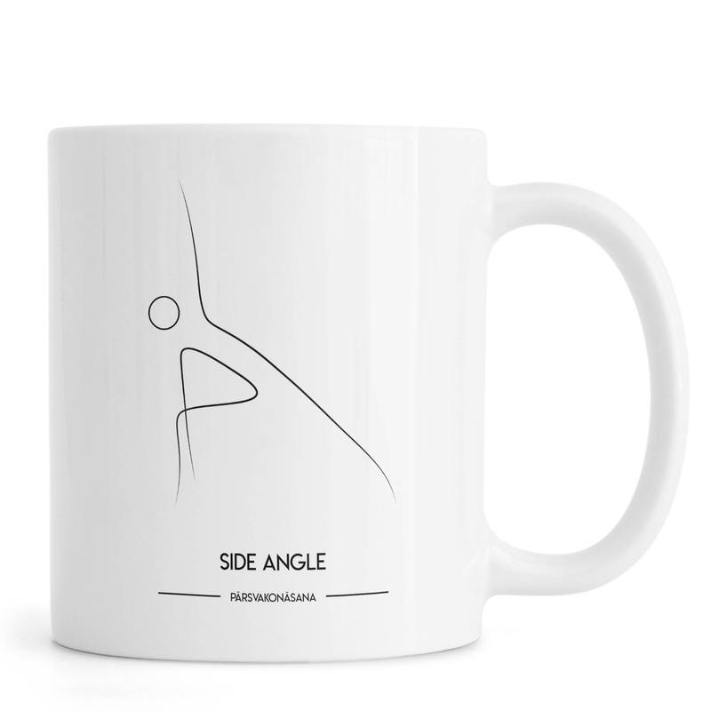Ly Cốc Sứ Cao Cấp hình Yoga Cards - Side Angle