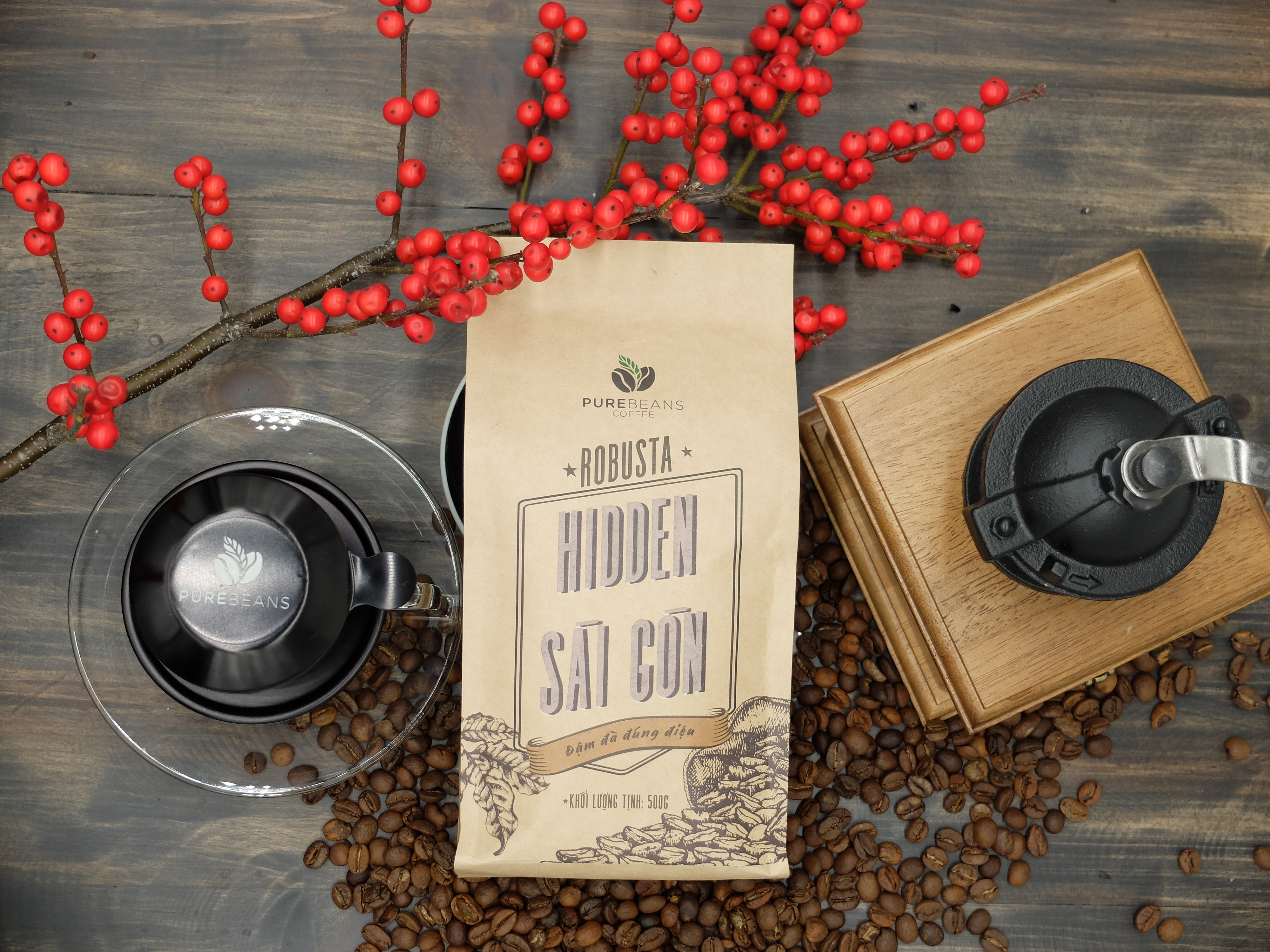 Cà Phê Robusta rang mộc nguyên chất đậm đà và nguyên vị cho những ai là fan của Sài Gòn cà phê đá và Sài Gòn cà phê sữa đá theeo đúng gu của người sành cà phê