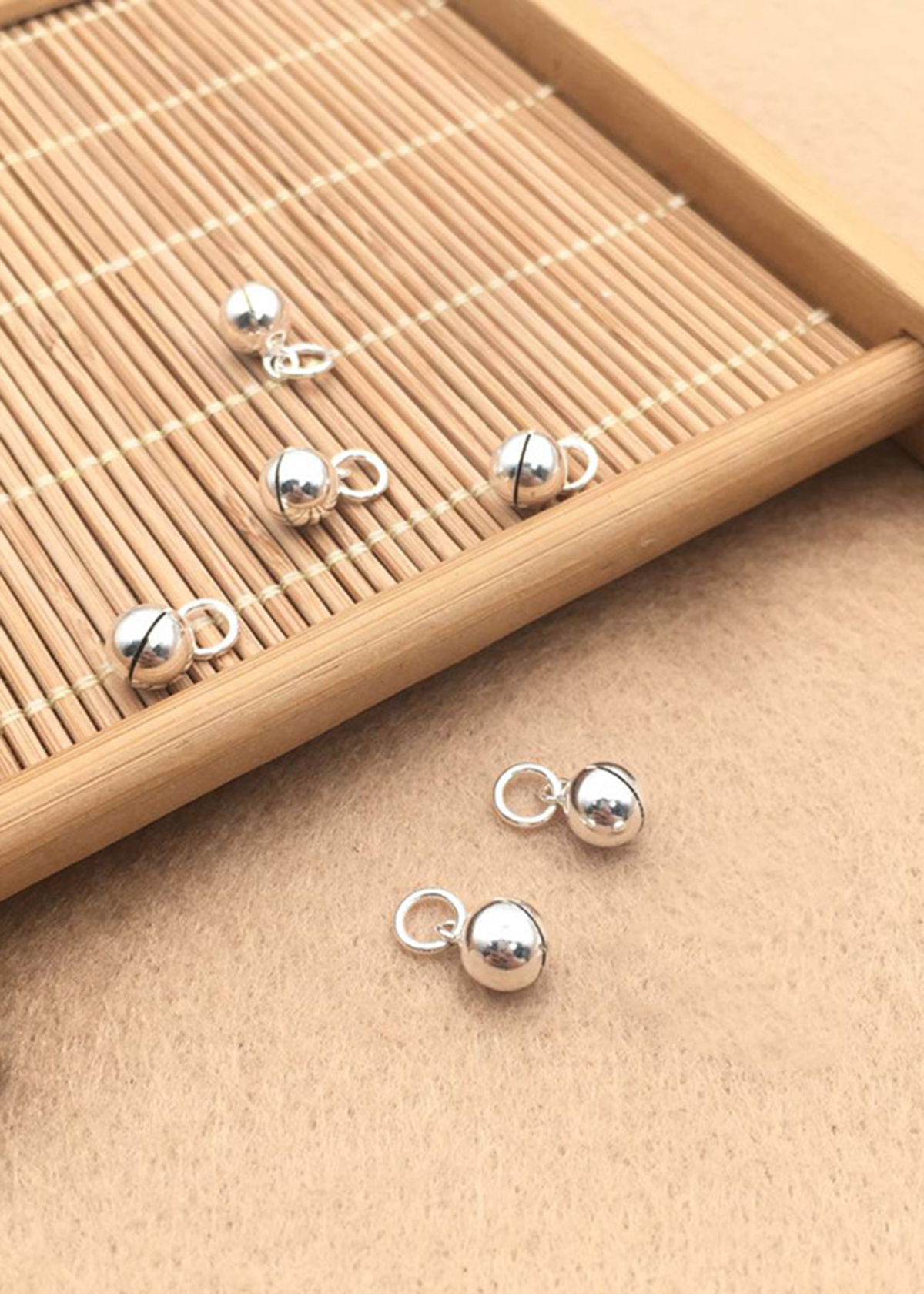 Combo charm bạc chuông mặt treo - Ngọc Quý Gemstones