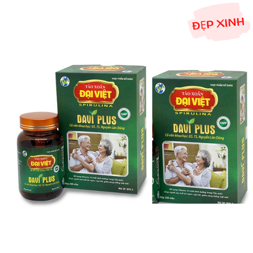 Combo 2 Hộp Tảo Xoắn Đại Việt Davi Plus – Hỗ trợ ăn ngon, ngủ tốt, giảm căng thẳng mệt mỏi