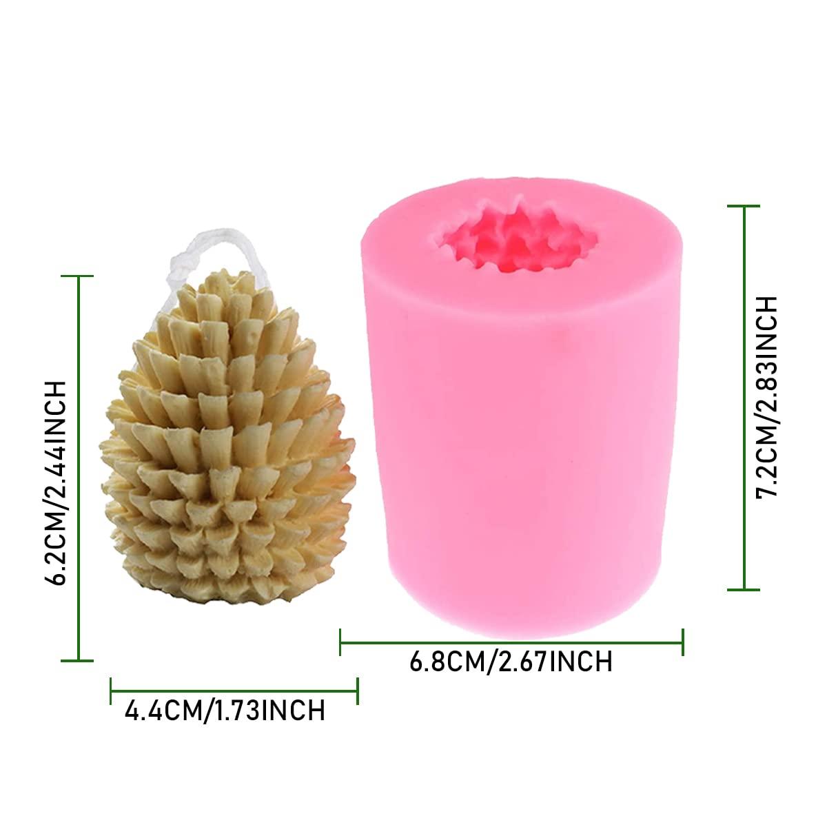 Hình dạng silicon thông, nấm cand nến Giáng sinh, hình dạng nến 3D của nón thông, hình dạng casting nến DIY