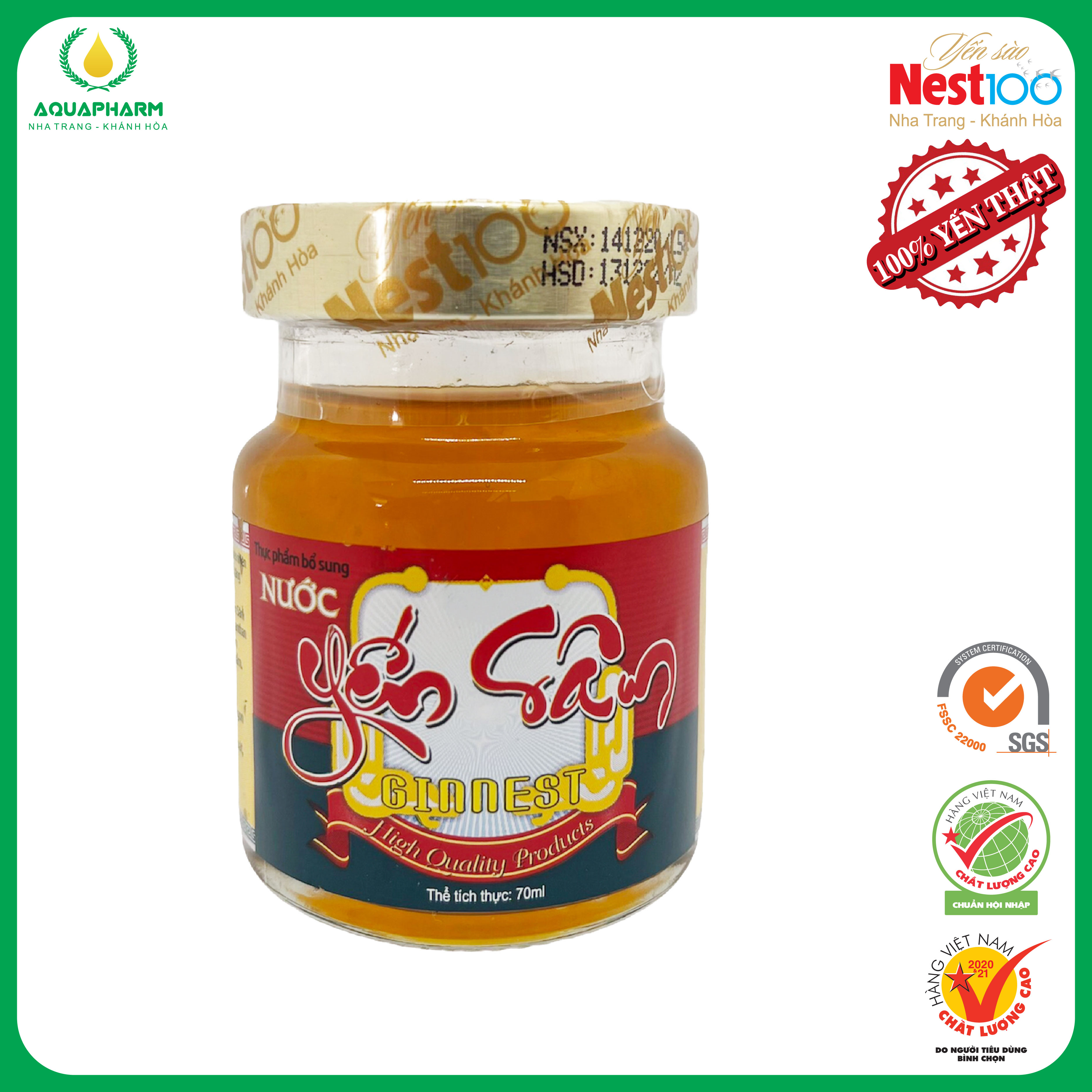 Yến Sâm - Hộp 6 lọ 70ml