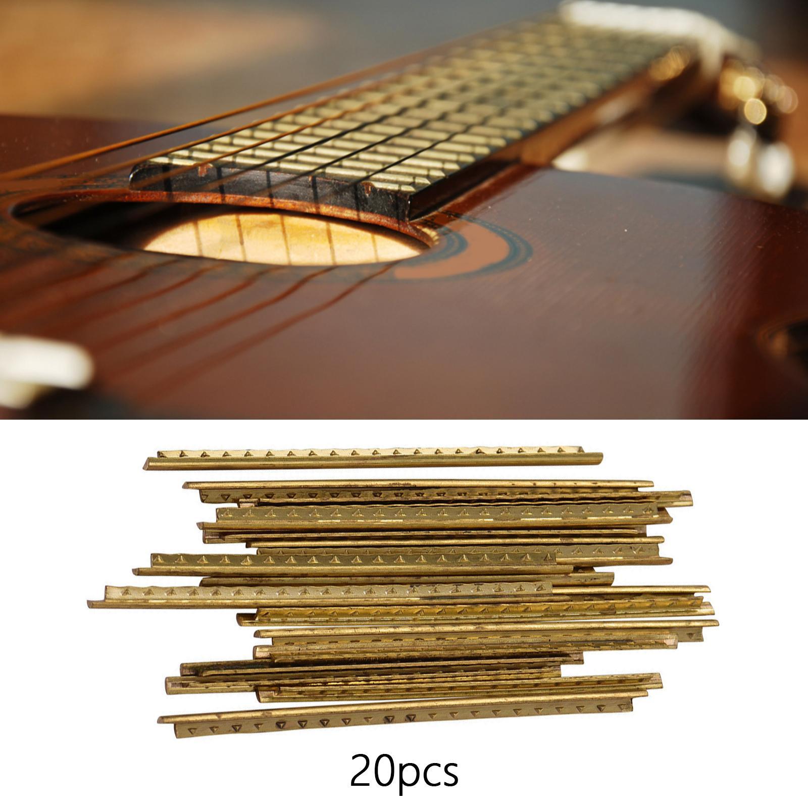 20Pcs Guitar Fret Wires Brass Fret Wire for Classical Guitar Electric Guitar