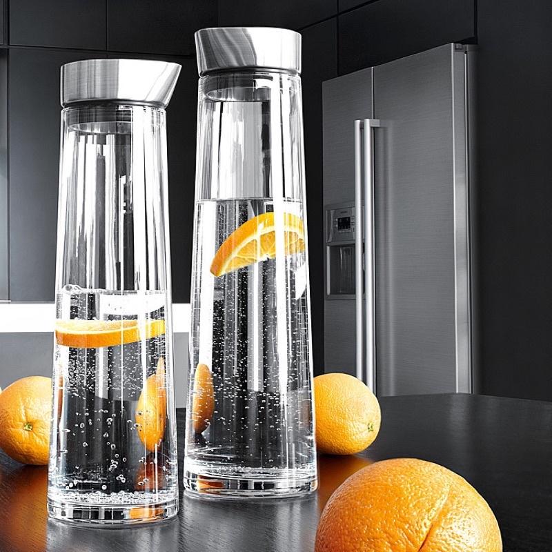 Bình Detox đựng nước Thuỷ tinh cao cấp Dáng Cao 1-1.4L. Bình nước để tủ lạnh