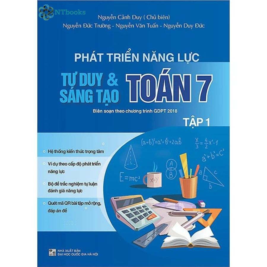 Sách Phát triển năng lực tư duy và sáng tạo Toán 7 Tập 1 (Biên soạn theo chương trình GDPT 2018)