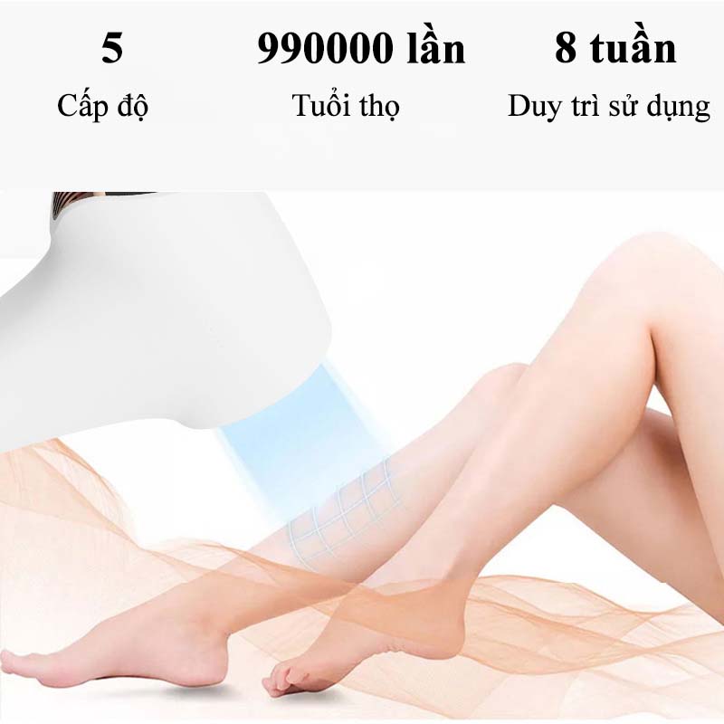 Máy Triệt Lông Mini Tẩy Lông Vĩnh Viễn Đa Năng 5 Cấp Độ Trẻ Hóa Da Dùng Được Toàn Thân Máy Wax Lông Cao Cấp Vô Hạn Xung Giúp Thu Nhỏ Lỗ Chân Lông Không Kích Ứng Cảm Biến Ánh Sáng Tự Động Hiệu Quả Sau 8 Tuần Sử Dụng