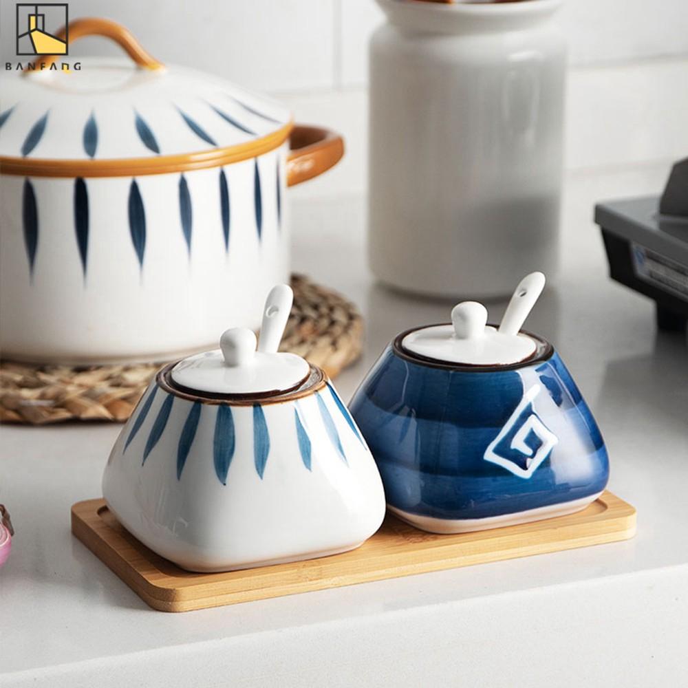 Hũ đựng gia vị/dầu ăn bằng sứ Nhật Bản dùng trong nhà bếp