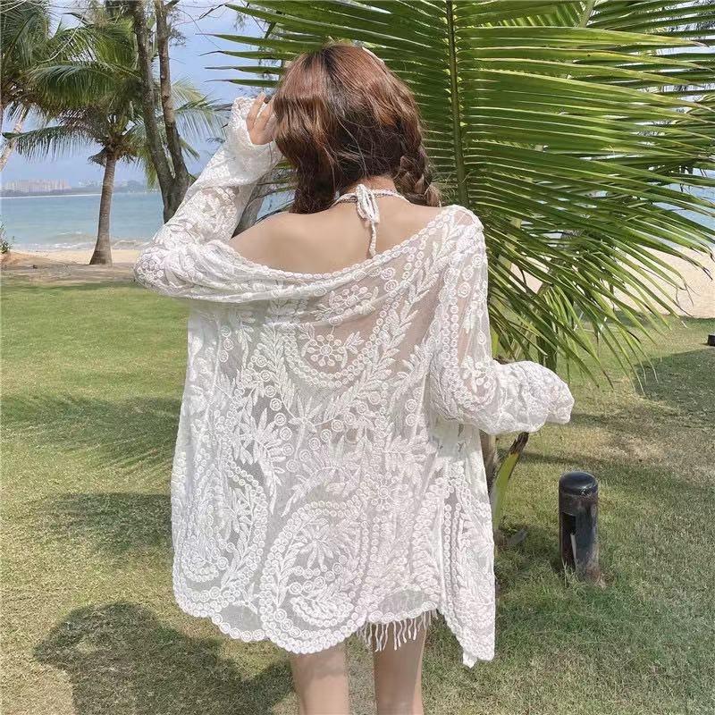 Áo choàng kimono đi biển mùa hè 2023 phong cách HQ