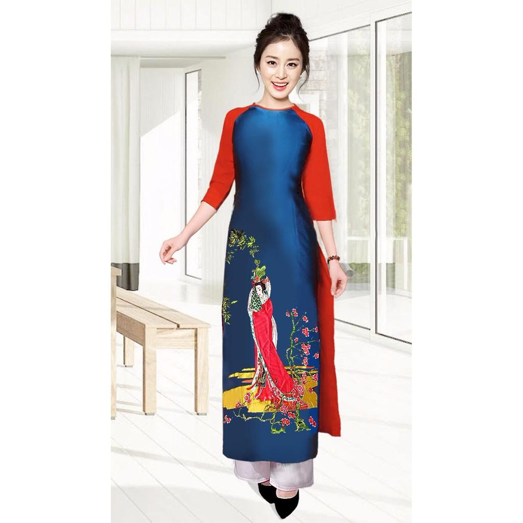 GIÁ XƯỞNG - Áo dài Cô Tiên lụa in 3D