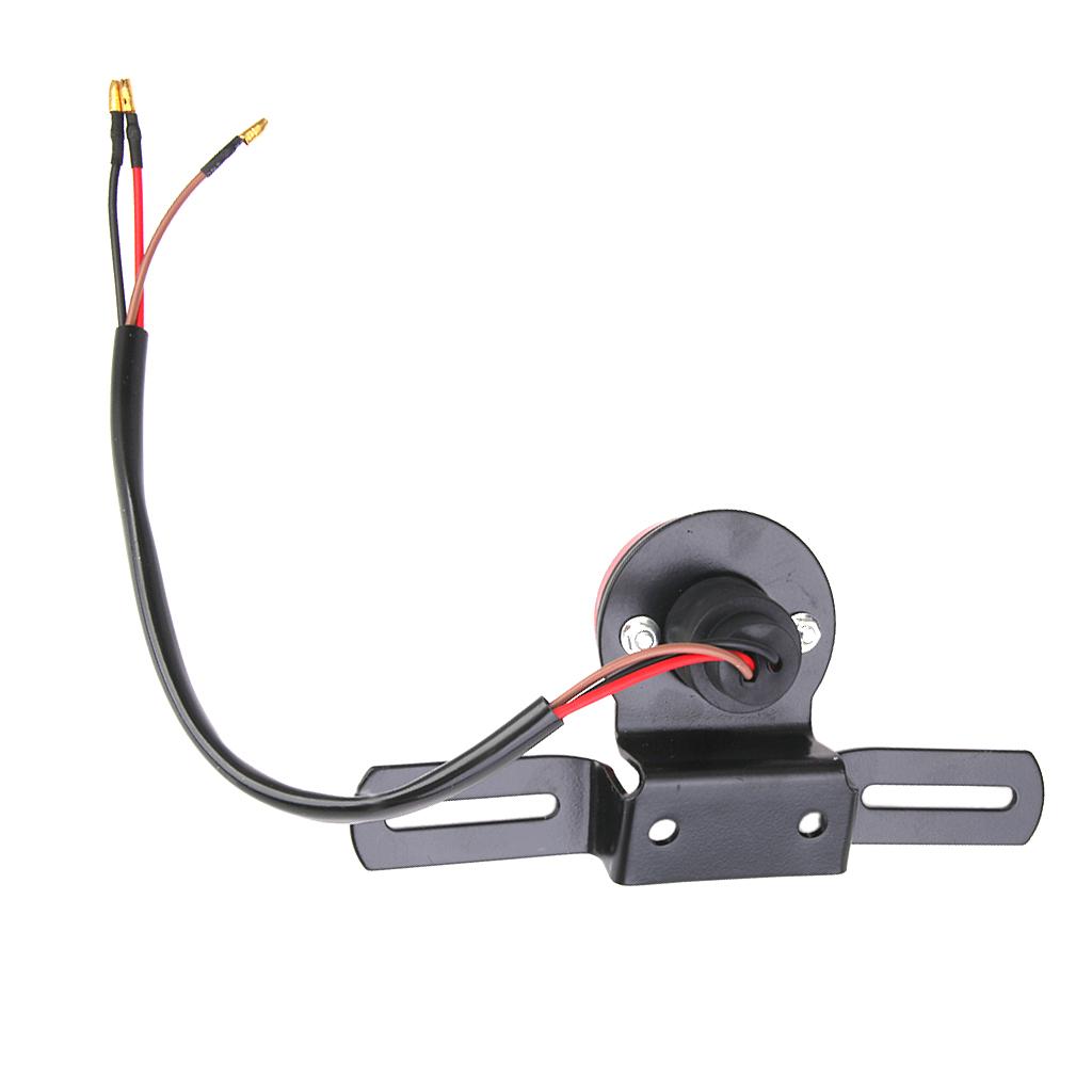 Red Motorcycle Rear License Plate Bracket Tail Light Lens for