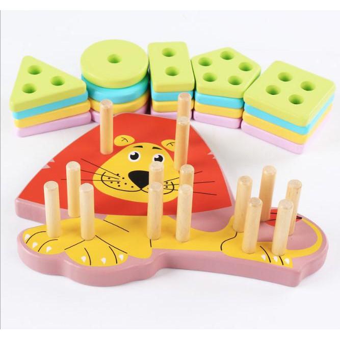Thả Hình Luồn Cọc Đế Động Vật - Đồ Chơi Luyện Khéo Tay