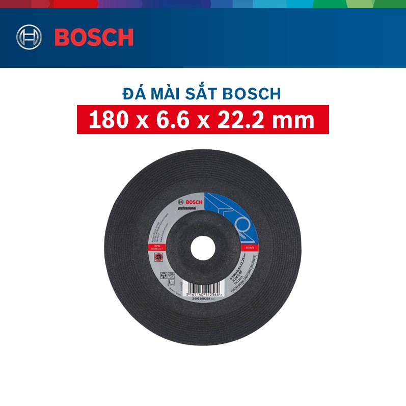 Đá Mài Bosch (180 x 6.6 x 22.2mm) - Sắt