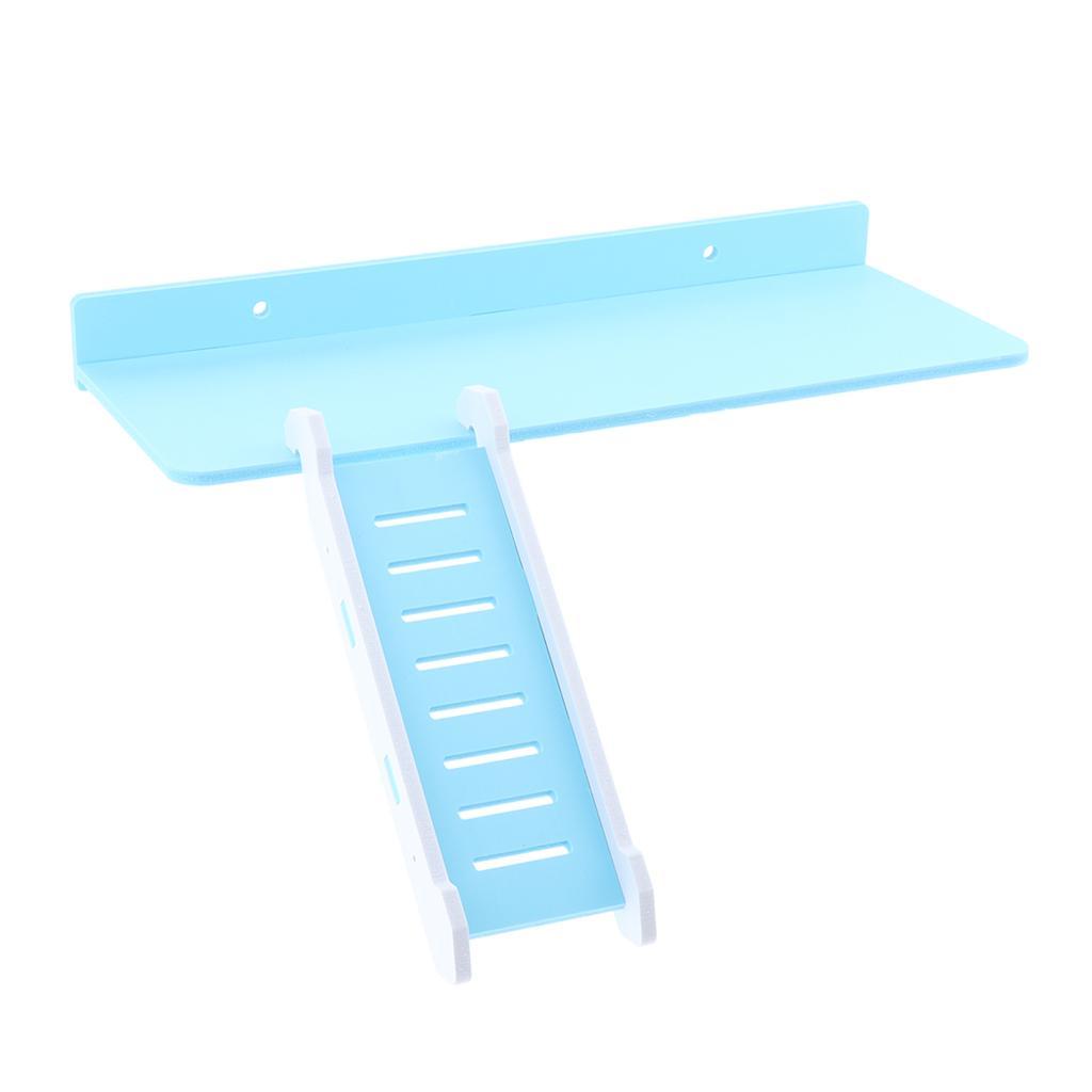 Wooden Platform and Ladder Set for Chinchilla Hamster Climbing