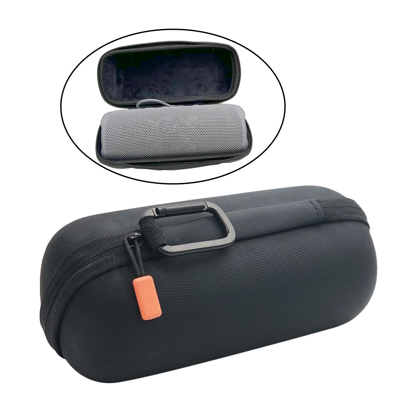 Zippered Hard Travel Case, Shockproof Anti Scratch W/Carabiner Splash Proof Storage Bag for JBL Flip 6 Bluetooth Speaker