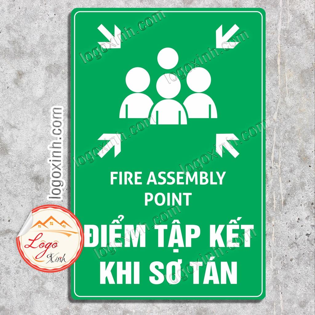 Tem Sticker Điểm Tập Kết Khi Sơ Tán, Nơi Tập Trung Khi Có Tình Huống Khẩn Cấp, Hỏa Hoạn, Dùng Cho Công Ty, Nhà Xưởng....