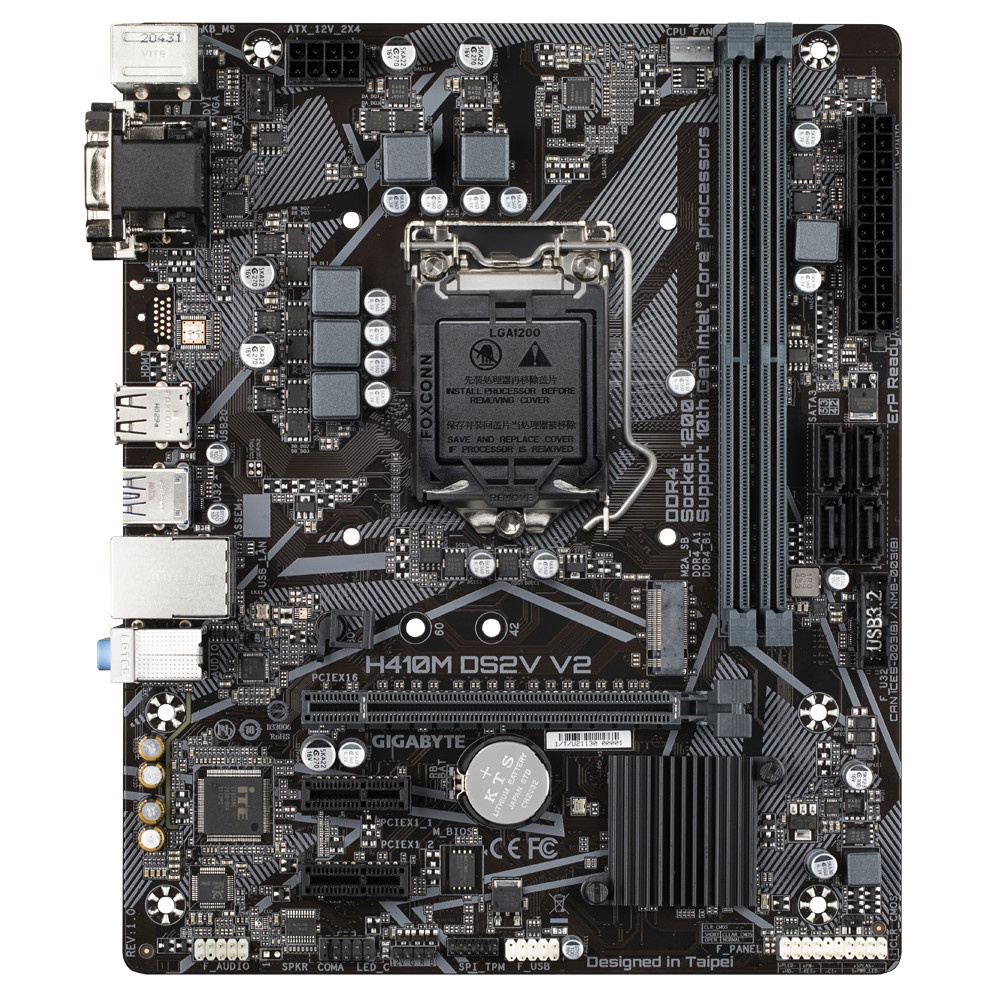 Bo Mạch Chủ Mainboard GIGABYTE H410M DS2V V2 ( LGA 1200 cho Intel Gen 10 &amp; 11 )- Hàng Chính Hãng