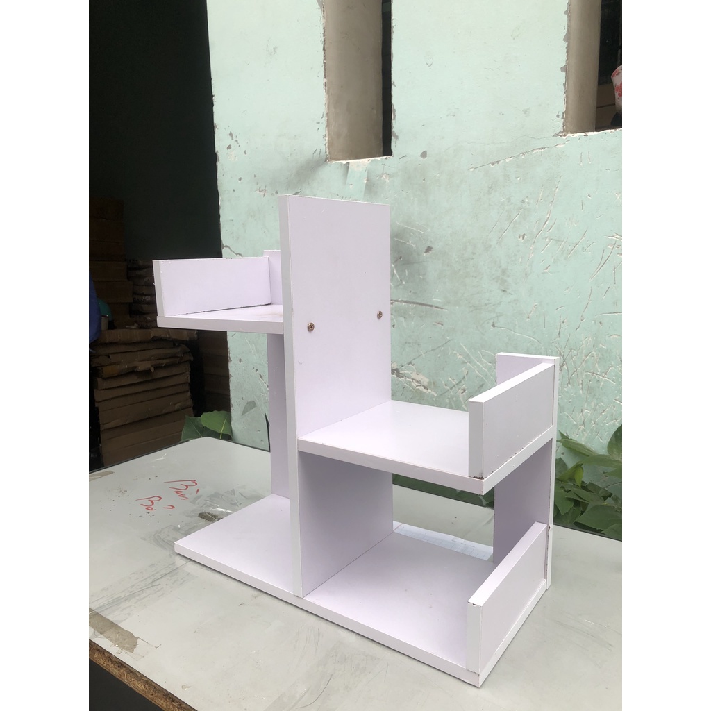 Kệ xương rồng Mini, kệ sách gỗ để bàn tiện lợi trang trí bàn làm việc để sách, để đồ đa năng 40x17x40 TAGO26