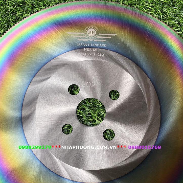 Đĩa Cắt Inox Cầu Vồng 275*1.6 Máy Tua Chậm