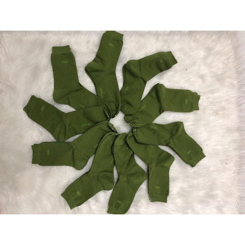 Tất xanh rêu, tất nam cổ cao chất liệu cotton co dãn 4 chiều. Vớ xanh dáng CA vải thun mát cực xịn trông hơi bị chiến.