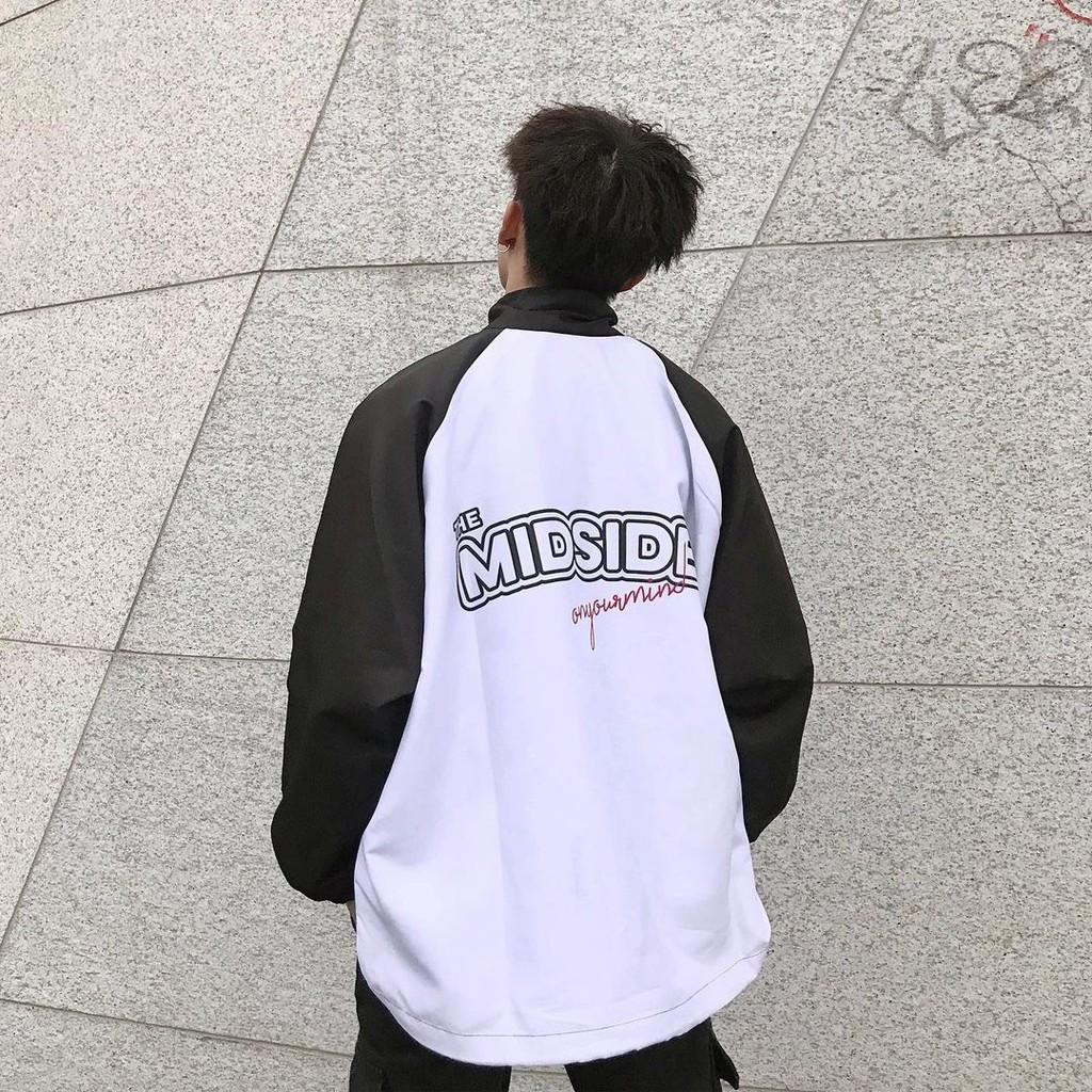 Áo Khoác Dù TMS The MIDEIDE Bomber Jacket Ulzzang Nam Nữ Unisex Form Rộng 