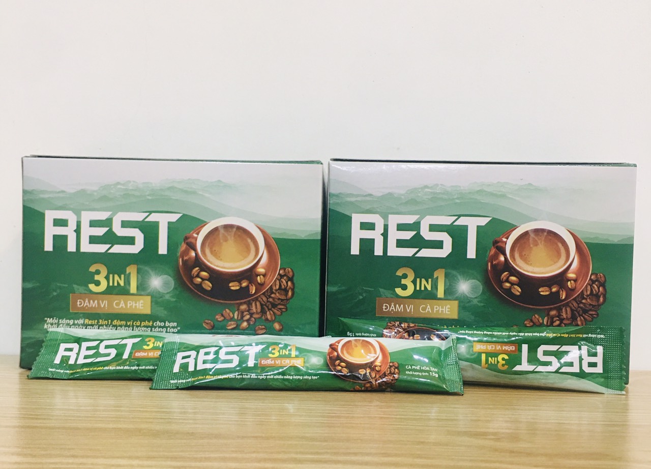Đậm Vị Cà Phê Sữa REST 3iN1 EVEREST COFFEES. Tiêu Chuẩn FDA Hoa Kỳ. Xuất Khẩu Quốc Tế