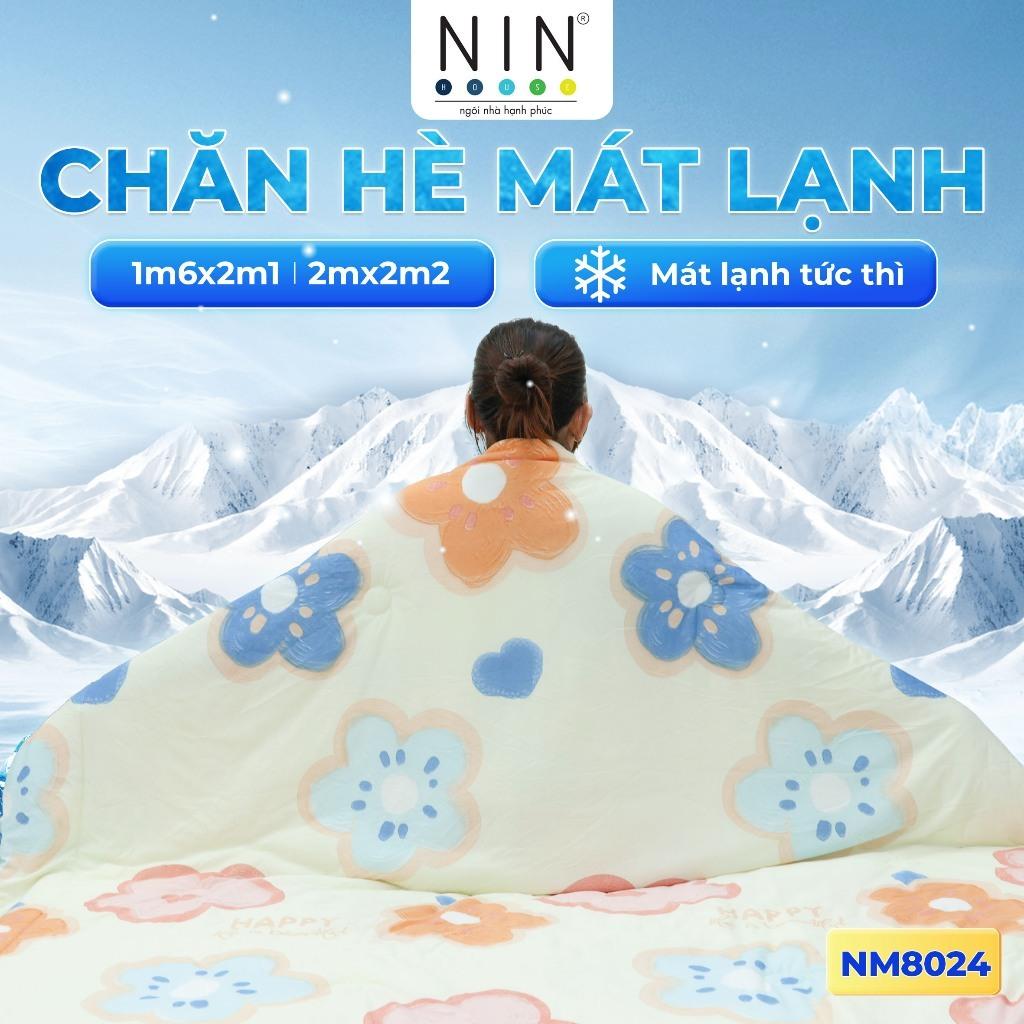 [CHĂN HÈ MÁT LẠNH] Mền lạnh I Cool Advance NIN House NM8034 2mx2m2 | Chăn chần bông Ice Silk lạnh như tencel, Chăn điều hoà nhiều độ