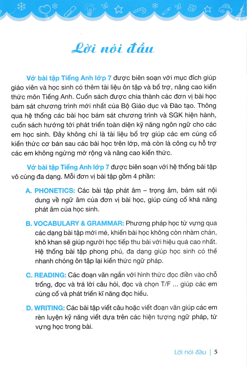 The Langmaster - Vở Bài Tập Tiếng Anh Lớp 7 - Tập 1 - MT