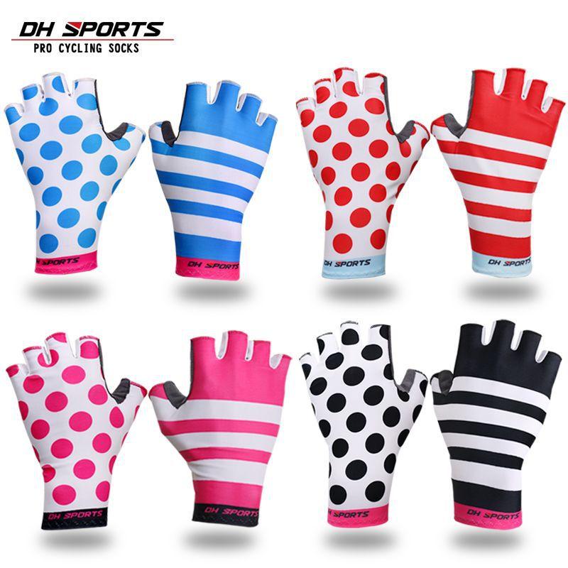 Mùa Hè Nam Nữ Găng Tay Xe Đạp Ngón Đường Xe Đạp Găng Tay Thun Băng Lụa Thoáng Khí Xe Đạp MTB Fingerless Gloves