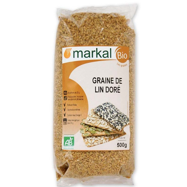 Hạt lanh nâu hữu cơ Markal 500g