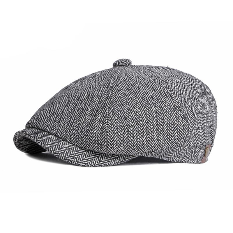 Mùa Thu Đông Anh Retro Nam Cốm Mùa Xuân Mũ Lưỡi Trai Cổ Điển Nam Hình Bát Giác Mũ Newsboy Nón