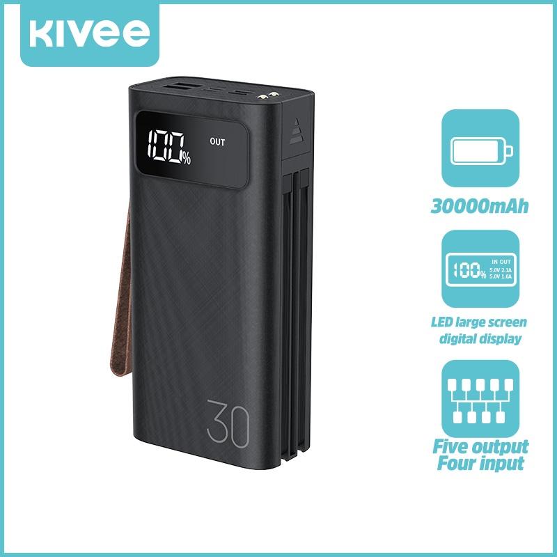 Sạc dự phòng 30000mAh BASIKE PT302P có Cáp Sạc, đèn pin, giá đỡ điện thoại, dây buộc cho iPhone Huawei Samsung-Hàng chính hãng