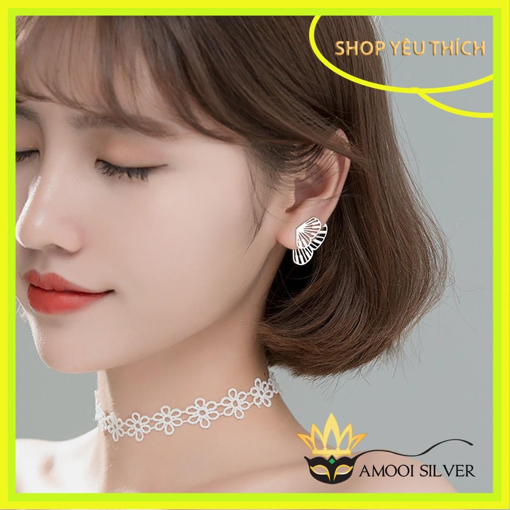 Bông tai bạc S925 bướm 2 cánh - Amooi Silver AB139