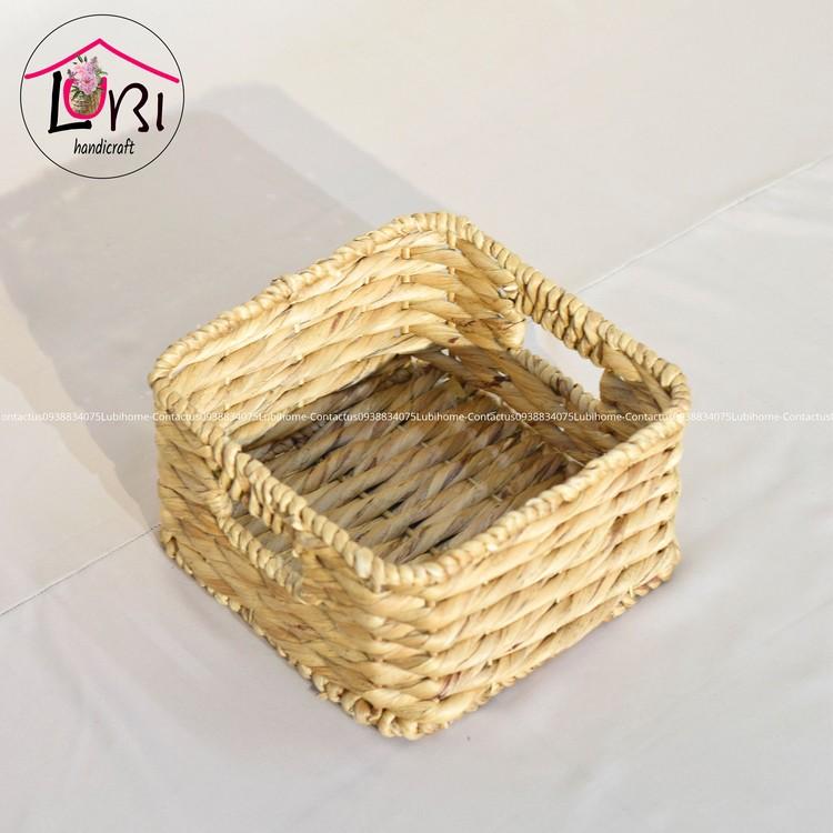 - Khay để giường lục bình hình chữ nhật - đơn giản, tinh tế
