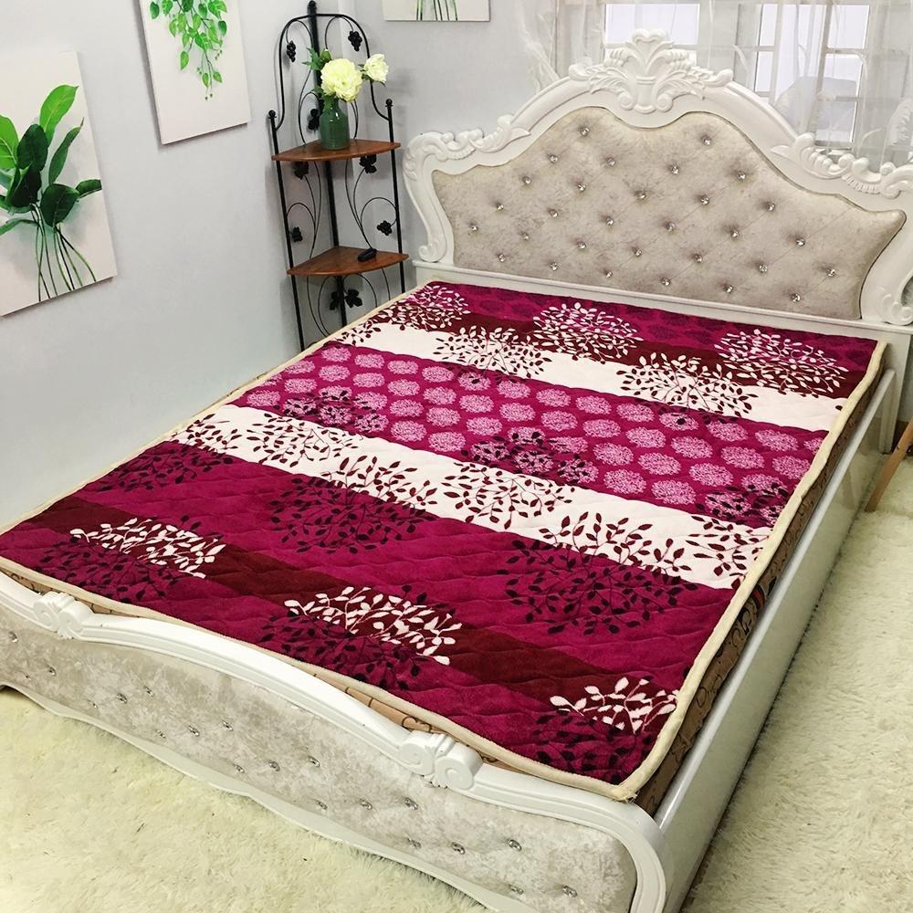 THẢM NỈ lông cừu trải giường, trải sàn cao cấp 3 lớp- Mẫu TUYẾT TÍM- evily1990