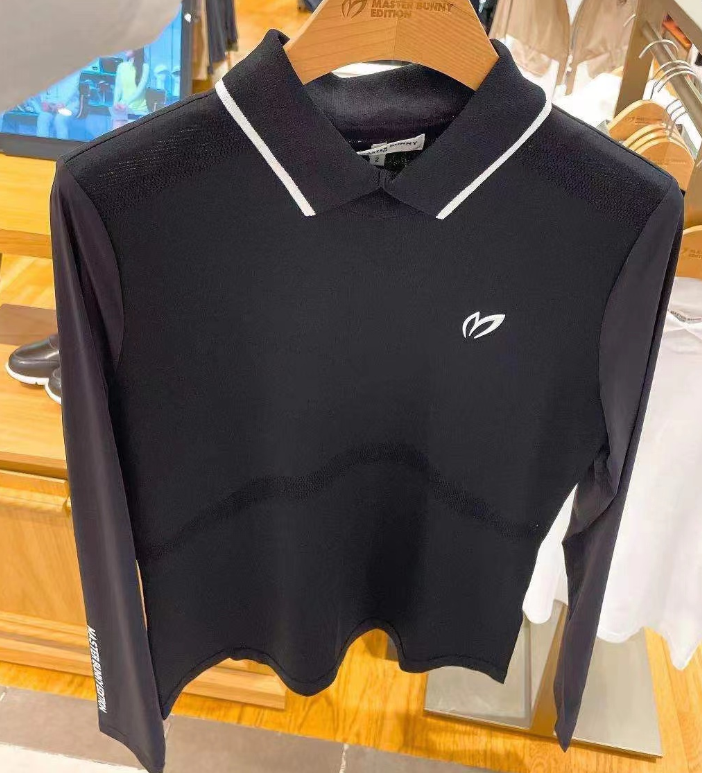 Golf mùa hè áo chống nắng dài tay nữ ice lụa tay dài áo thun mùa hè co giãn nhẹ áo len Golf nữ mặc Color: Black Size: 3