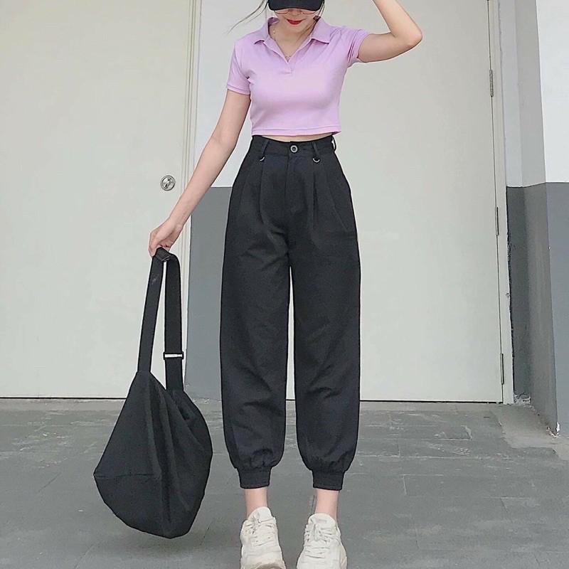 Áo croptop nữ 100% cotton dáng ôm nhẹ , Áo Croptop nữ có cổ cực đẹp cho các Nàng nhà HER WEAR