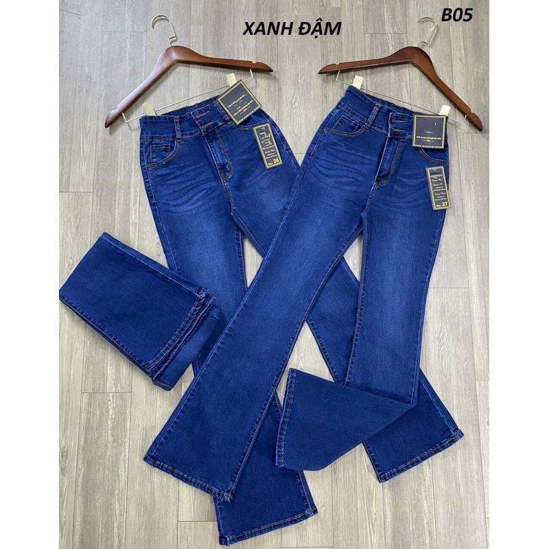 Quần Jeans Nữ Ống Loe Dài Co Giãn Tôn Dáng