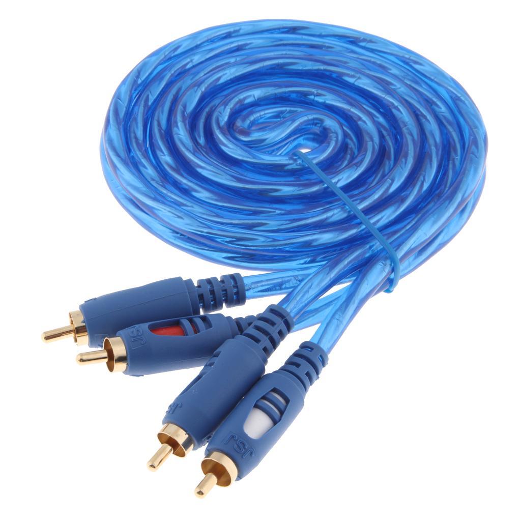 1.5m 2 RCA to 2 RCA Male to Male Audio Video Extension Cable Cord for TV