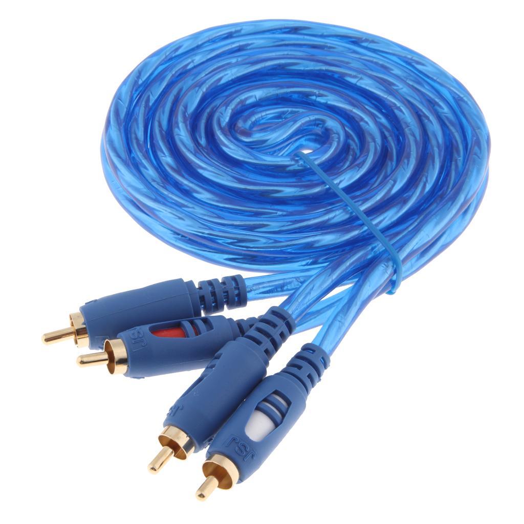 2 RCA Male to 2 RCA Male Adapter Audio Video Stereo Extension Cable