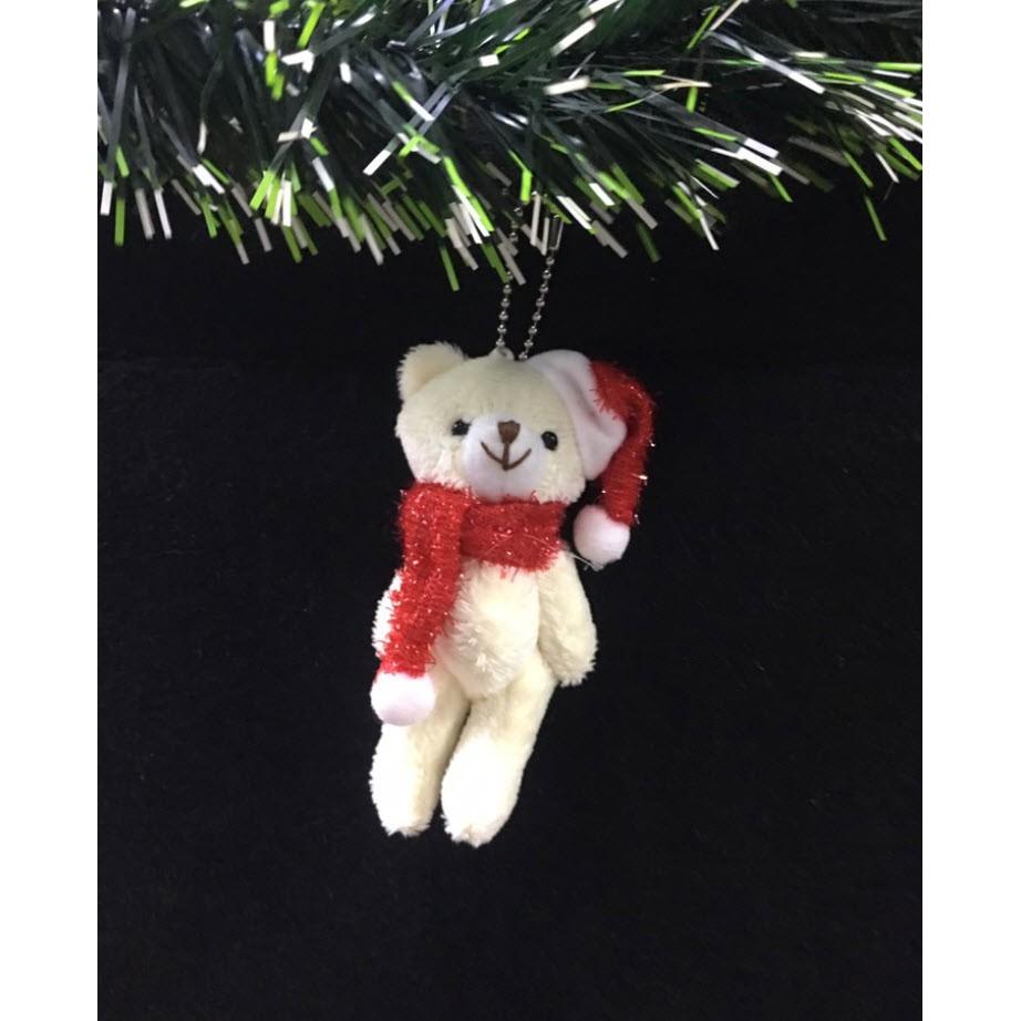 NOEL - GẤU NHỒI BÔNG 8X12CM- TRANG TRÍ GIÁNG SINH NOEL