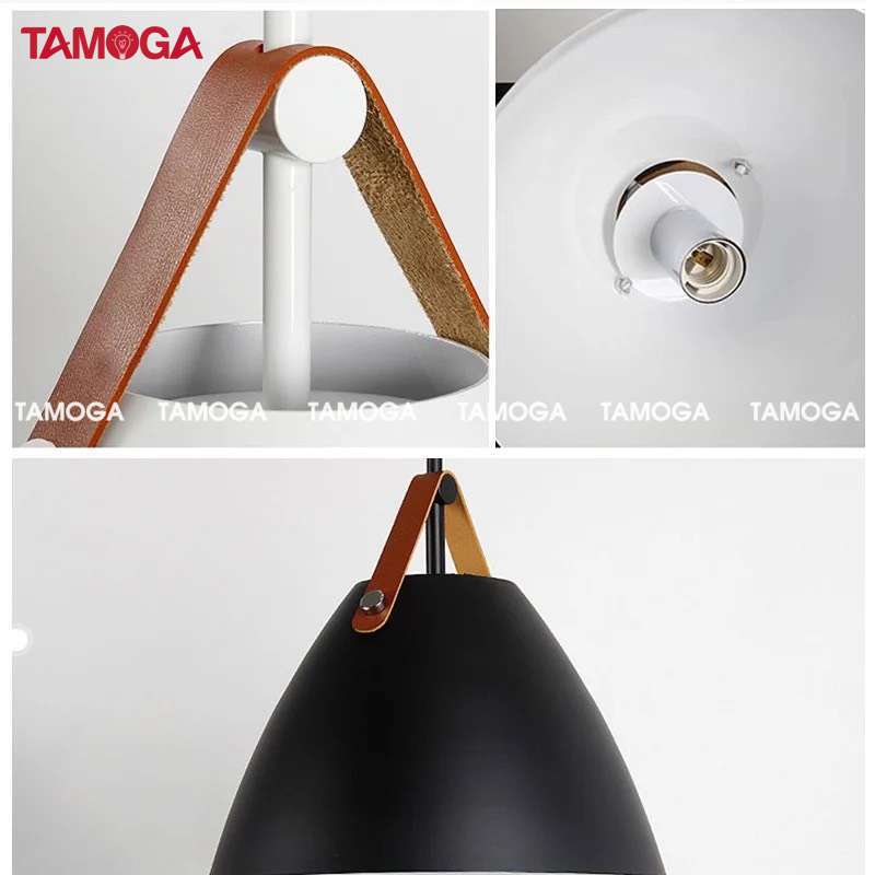 Đèn thả trần trang trí bàn ăn quai da TAMOGA 5007/1
