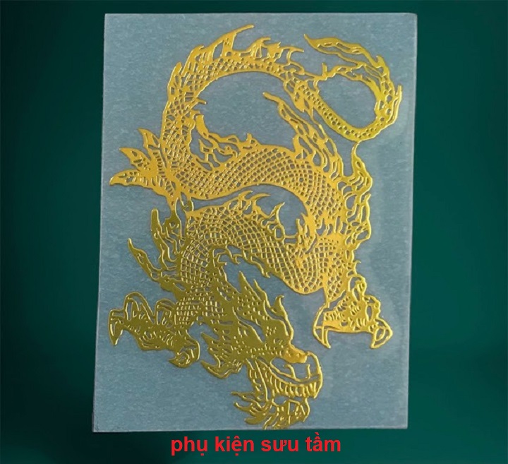 Miếng Dán Hình Con Rồng Vàng, chất liệu: nhựa Plastic - SP006173